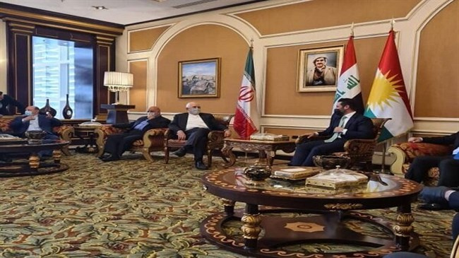 Zarif welcomed by officials of Iraqi Kurdistan Region