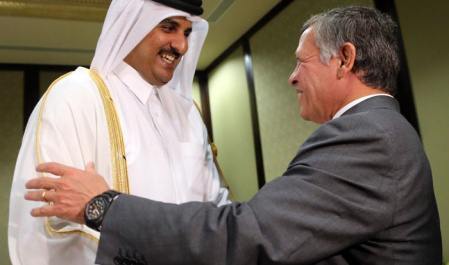 شیخ تمیم دست به دامن شاه اردن شد