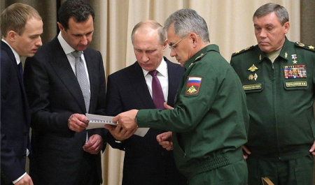 تشکر حضوری بشار اسد از ولادیمیر پوتین و ژنرال های روسیه